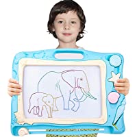 Pizarra Magnética Infantil-Automoness Almohadilla Borrable de Escritura y Dibujo con 2 Sellos y 1 Plumas-Juguetes…